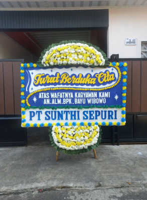 Papan Bunga Duka di Sumbersari Bantul